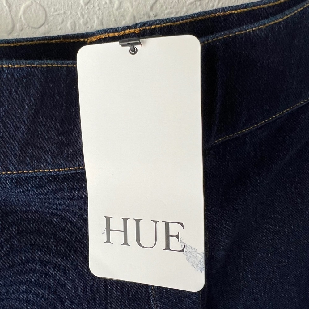 HUE Classic Denim Jeggings Womens XL Dark Wash Pull On Stretch Skinny Jeans - Picture 5 of 8